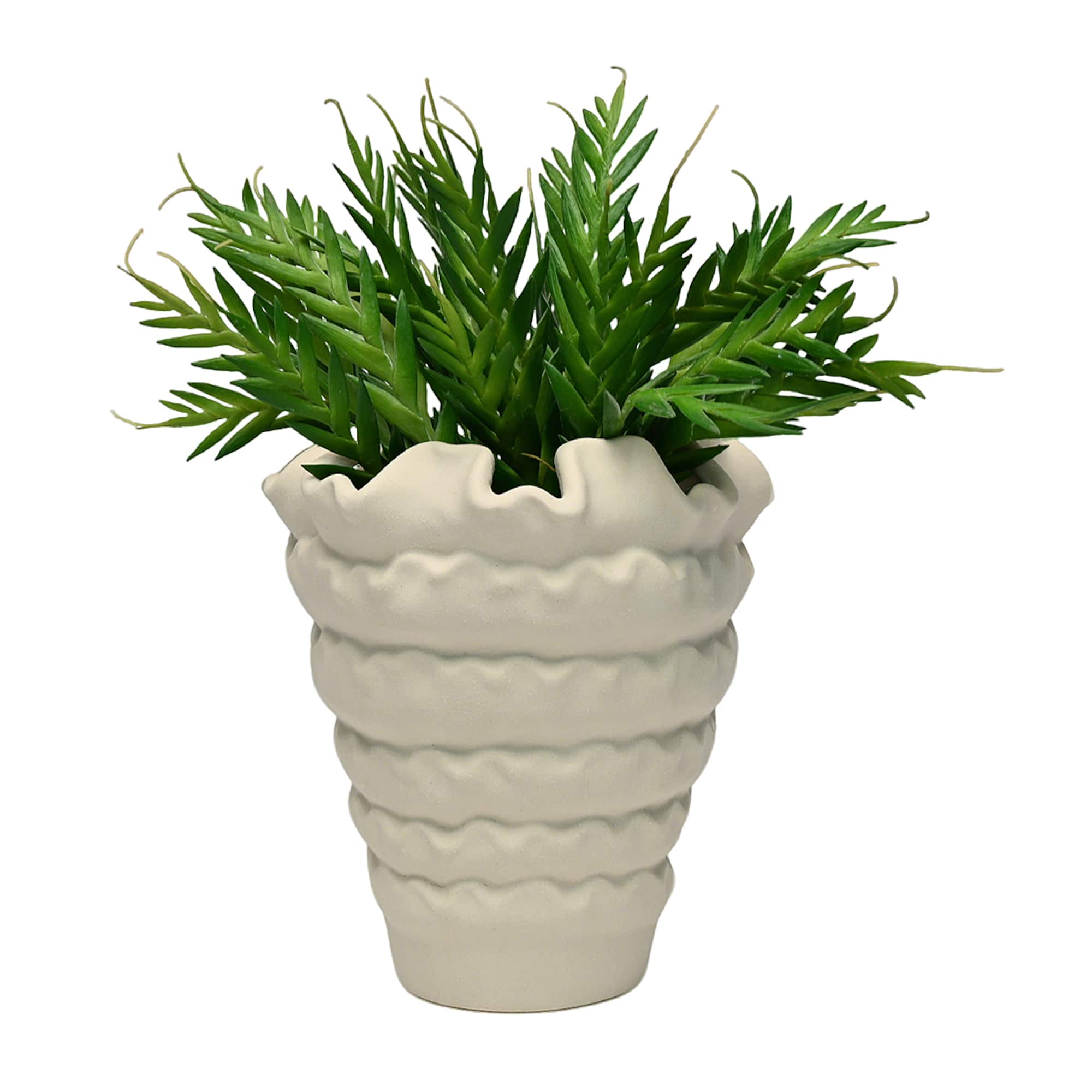 8.5" White Ceramic Vase by Ashland®